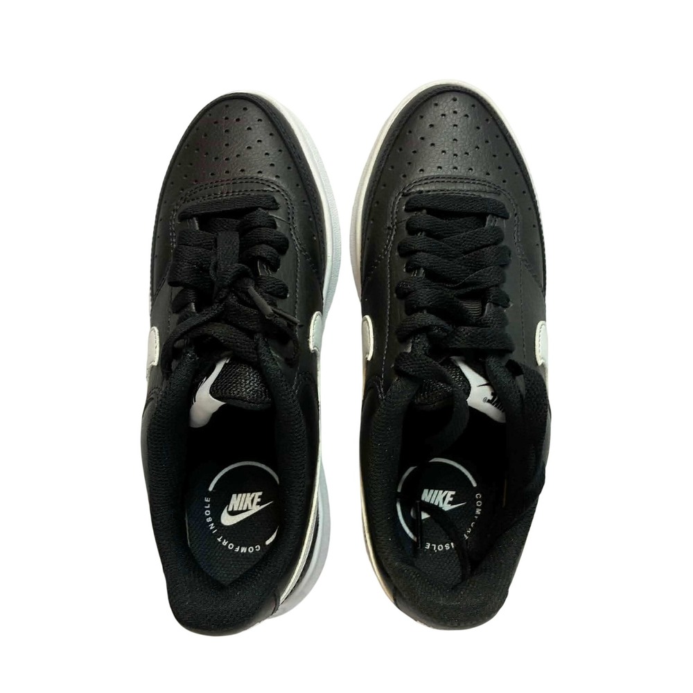 Nike Court Vision Alta LTR Sneakers Womens 6 Black White Platform Shoes